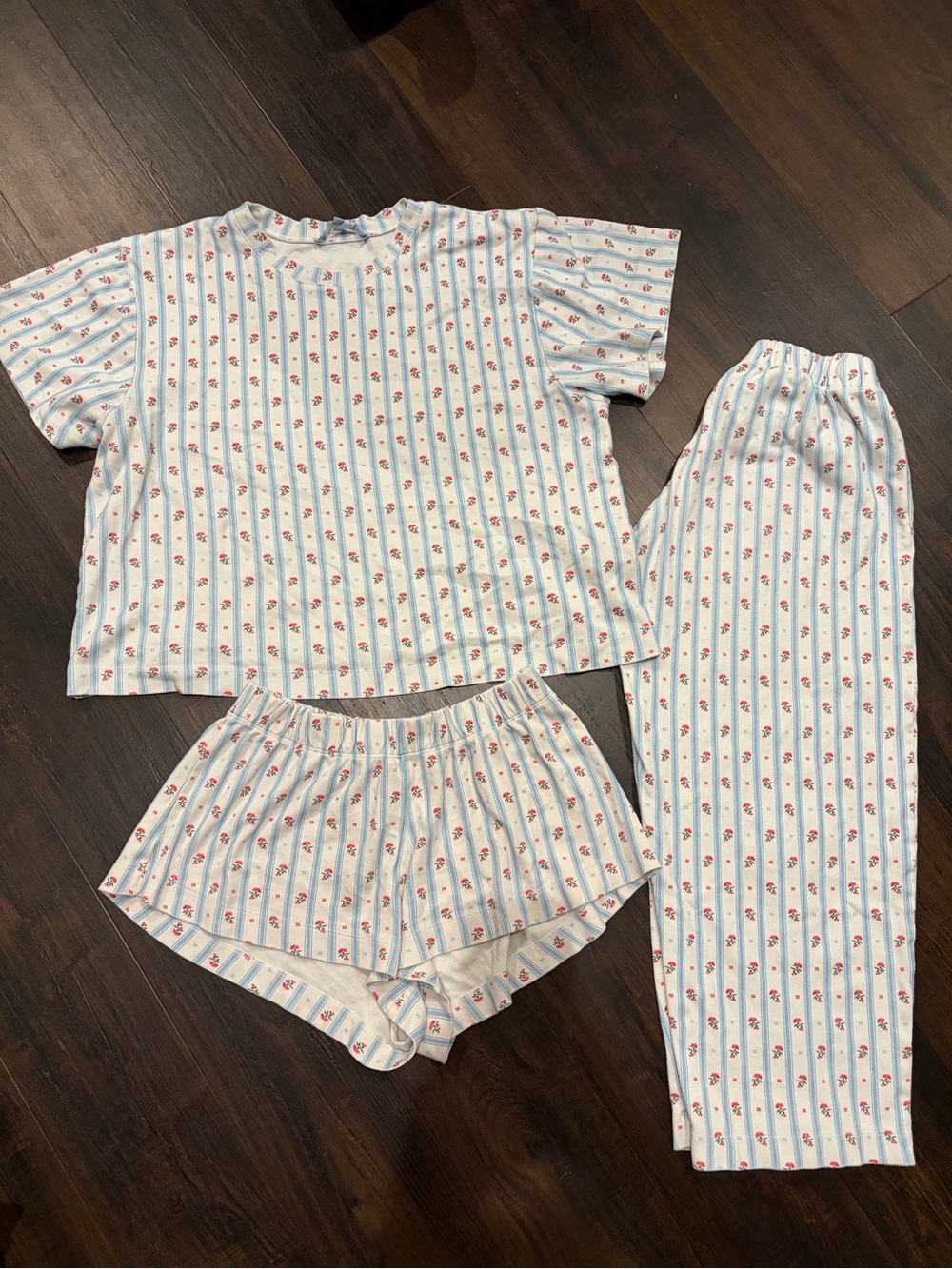 Hill House Organic Cotton Pajama Lounge Set 3 Piece Small Cottagecore - Picture 2 of 7